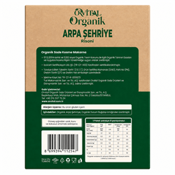 Organik Arpa Şehriye, 500 gr (Orvital)