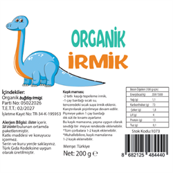Organik Bebek İrmiği (200gr) Beyorganik (Pestisit ve Aflatoksin Analizli)