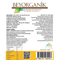 Organik Bey-Tonik Zencefil-Zerdeçallı (185 gr) Beyorganik