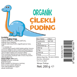 Organik Çilekli Bebek Pudingi (200 gr) Beyorganik
