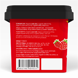 Organik Çilekli Dondurma (400 gr) Baldo