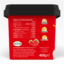 Organik Çilekli Dondurma (400 gr) Baldo