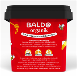 Organik Çilekli Dondurma (400 gr) Baldo