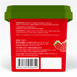 Organik Çilekli Vegan Dondurma (400 gr) Baldo