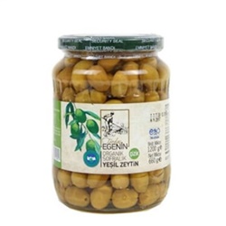 Organik Çizik Yeşil Zeytin (420 gr) Egenin