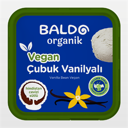 Organik Çubuk Vanilyalı Vegan Dondurma (400 gr) Baldo