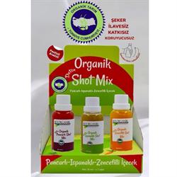 Organik Detox Shot Mix ( Detox Sirkesi) pancarlı,ıspanaklı,zencefilli içecek (PESTİSİT ANALİZLİ) Bey görseli.