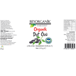 Organik Dut Özü (315 gr) Beyorganik(Pestisit ve Ağır Metal Analizi)