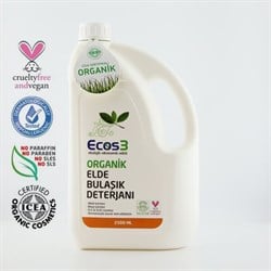 Organik Elde Bulaşık Deterjanı (2500 ml) Ecos3 görseli.