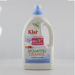 Organik Elde Bulaşık Yıkama Sıvısı, Portakal Kokulu (1,5 litre) Klar