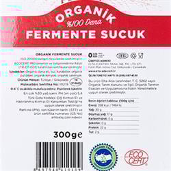 Organik Fermente Sucuk (400 gr) Ada
