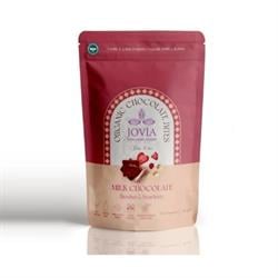 Organik Fındık ve Çilek Dolgulu Sütlü Çikolata (85 gr) Jovia görseli.