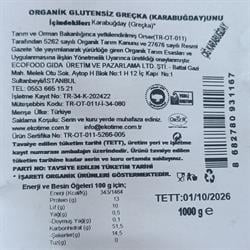 Organik Glutensiz Karabuğday Unu (1 kg) Ekotime