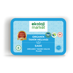 Organik Glutensiz Şekersiz Tahin Helvası Sade (200 gr) Ekoloji Market görseli.