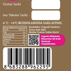 Organik Gold Jersey Günlük Pastörize Süt (1 lt pet şişe) Akmeşe