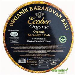 Organik Hakkari Yöresi Karakovan Çiçek Balı ( 1kg ) Eco Bee