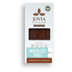 Organik Hindistan Cevizi Rendeli Sütlü Çikolata (85 gr) Jovia görseli.
