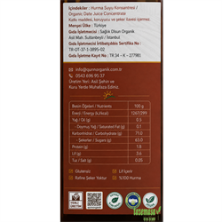 Organik Hurmasuyu Konsantresi (330 Gr) Qünn