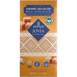 Organik Karamel Deniz Tuzlu Sütlü Çikolata (40 gr) Jovia görseli.