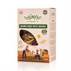 Organik Karışık Sebzeli Makarna, Rigatoni (250 gr) Hüma Organik görseli.