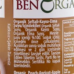 Organik Kayısı-Şeftali-Elma Suyu (250 ml) Benorganic