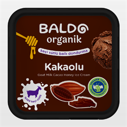 Organik Keçi Kakaolu Dondurma (400 gr) Baldo