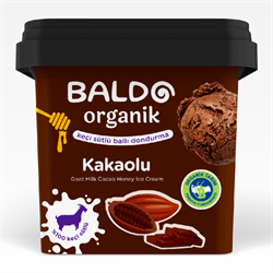 Organik Keçi Kakaolu Dondurma (400 gr) Baldo