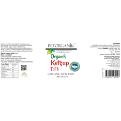 Organik Ketçap,Tatlı (300 gr) Beyorganik