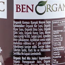 Organik Kırmızı Karışık Meyve Suyu (250 ml) Benorganic