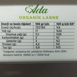 Organik Labne (200 gr) Ada