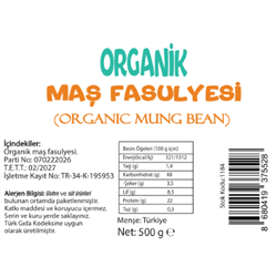 Organik Maş Fasulyesi (500 gr) Beyorganik(Pestisit ve Aflatoksin Analizli)