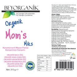Organik Moms Mix (315 gr) Beyorganik(Pestisit ve Ağır Metal Analizi)