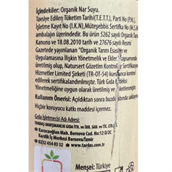 Organik Nar Ekşisi (330 ml) Egenin