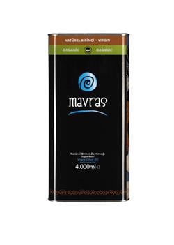 Organik Natürel Birinci Zeytinyağı, Soğuk Sıkım (4 lt) Mavras