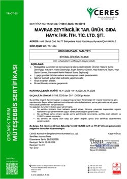 Organik Natürel Birinci Zeytinyağı, Soğuk Sıkım (2 lt) Mavras