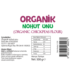 Organik Nohut Unu (500 gr) Beyorganik