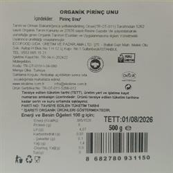 Organik Pirinç Unu (500 gr) Ekotime