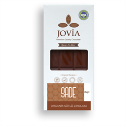 Organik Sade Sütlü Çikolata (85 gr) Jovia görseli.
