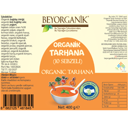 Organik Sebzeli Tarhana Bebek Ek Gıdası (350 gr) Beyorganik(Pestisit ve Aflatoksin Analizli)