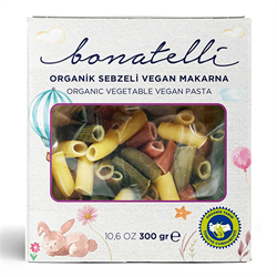 Organik Sebzeli Vegan Makarna (300 gr) Bonatelli görseli.