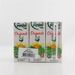 Organik Süt (6'lı 200 ml paket) Pınar görseli.