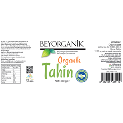 Organik Tahin (300gr) (SALMONELLA ANALİZLİ) Beyorganik