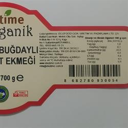 Organik Tam Buğday Tost Ekmek (700 gr)Ekotime