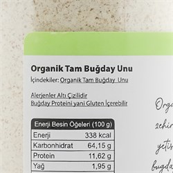 Organik Tam Buğday Unu (250 gr) OG