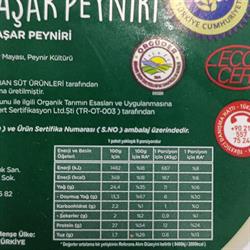 Organik Taze Kaşar Peyniri (400 gr) Orvital