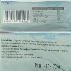 Organik Tereyağ (500gr) MOO