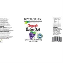 Organik Üzüm Özü (315 gr) Beyorganik(Pestisit ve Ağır Metal Analizi)