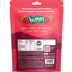 Organik Vegan Çilekli Kurabiye (55 gr) Humm