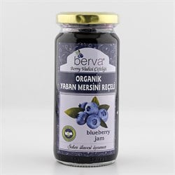 Organik Yaban Mersini Reçeli, Şeker İlavesiz (260 gr) Berva görseli.