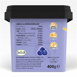 Organik Yaban Mersinli Dondurma (400 gr) Baldo